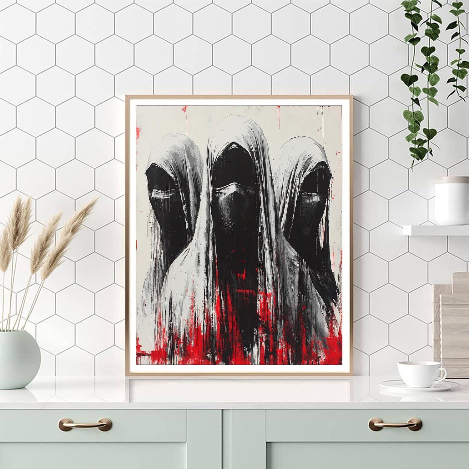 Banksy Inspired Veil Of Apathy  Paint By Numbers Kits