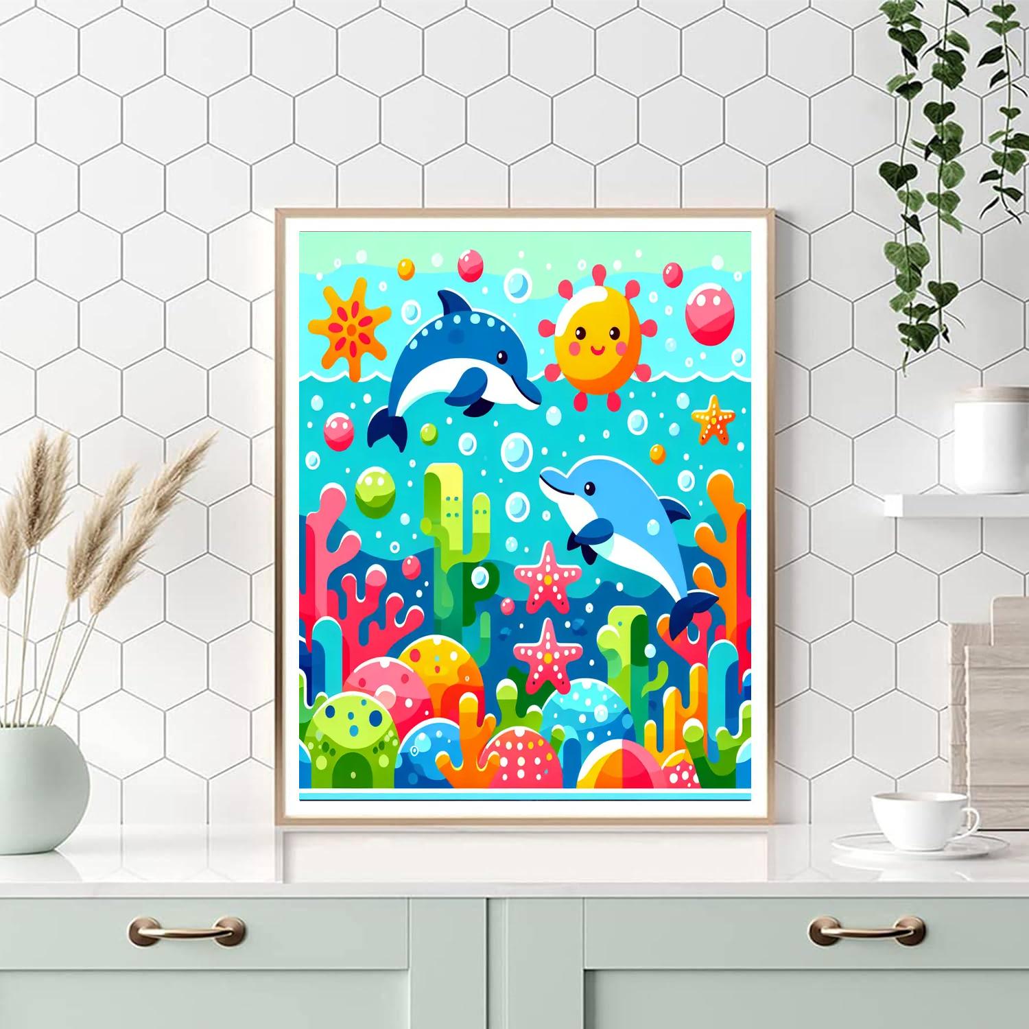 Friendly Marine Life Adventure Painting By Numbers Kit
