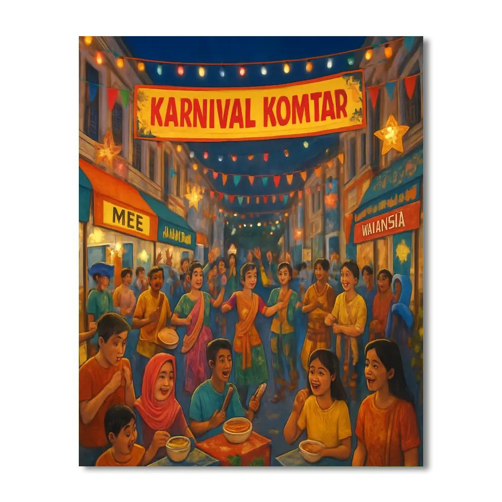 Karnival Komtar - Penang, Malaysia Painting Number Kit