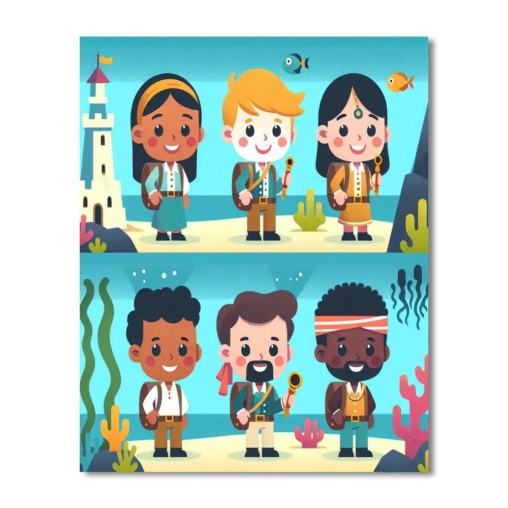 Undersea Castle Quest Painting By Numbers Kit