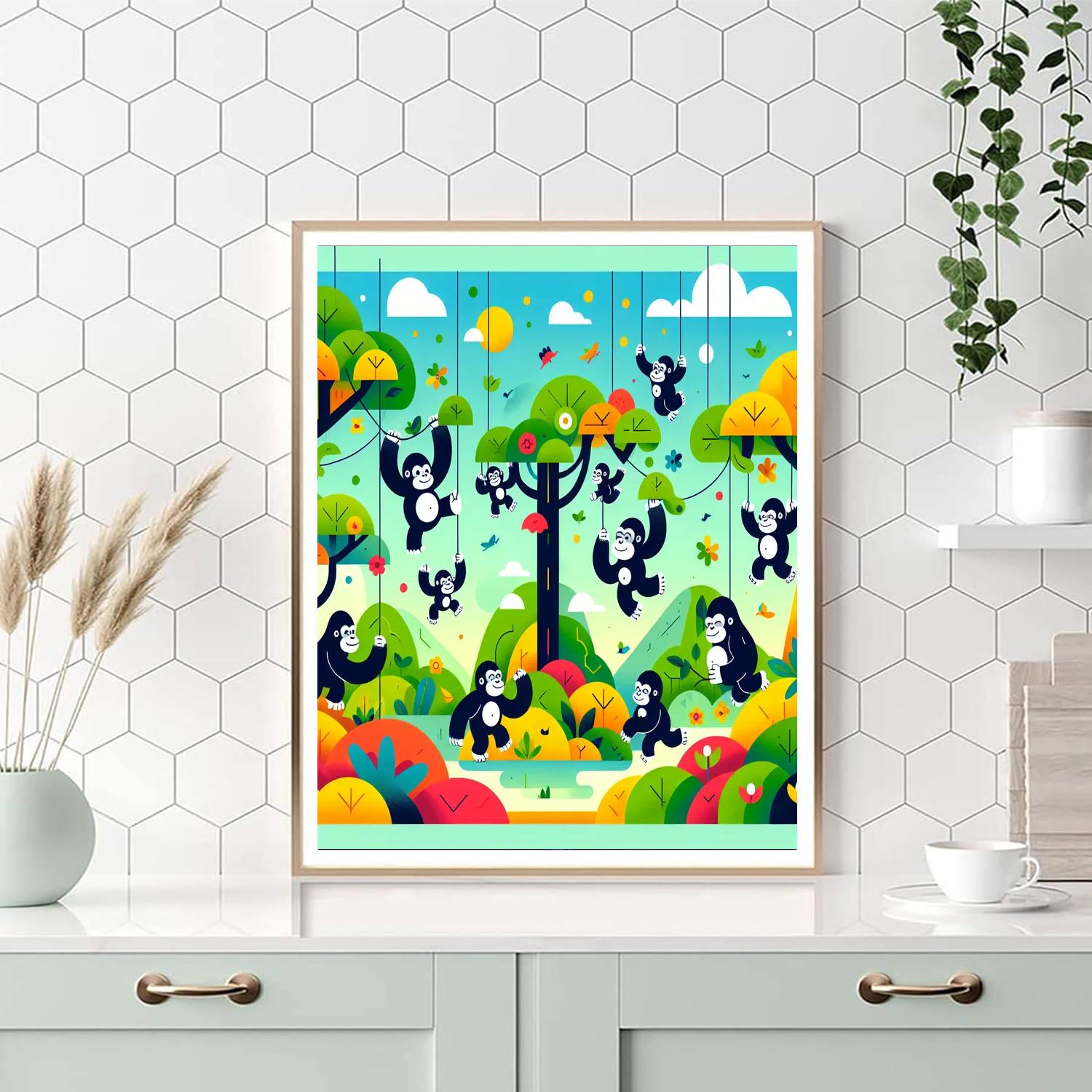 Giggle With Gorillas Paint By Number