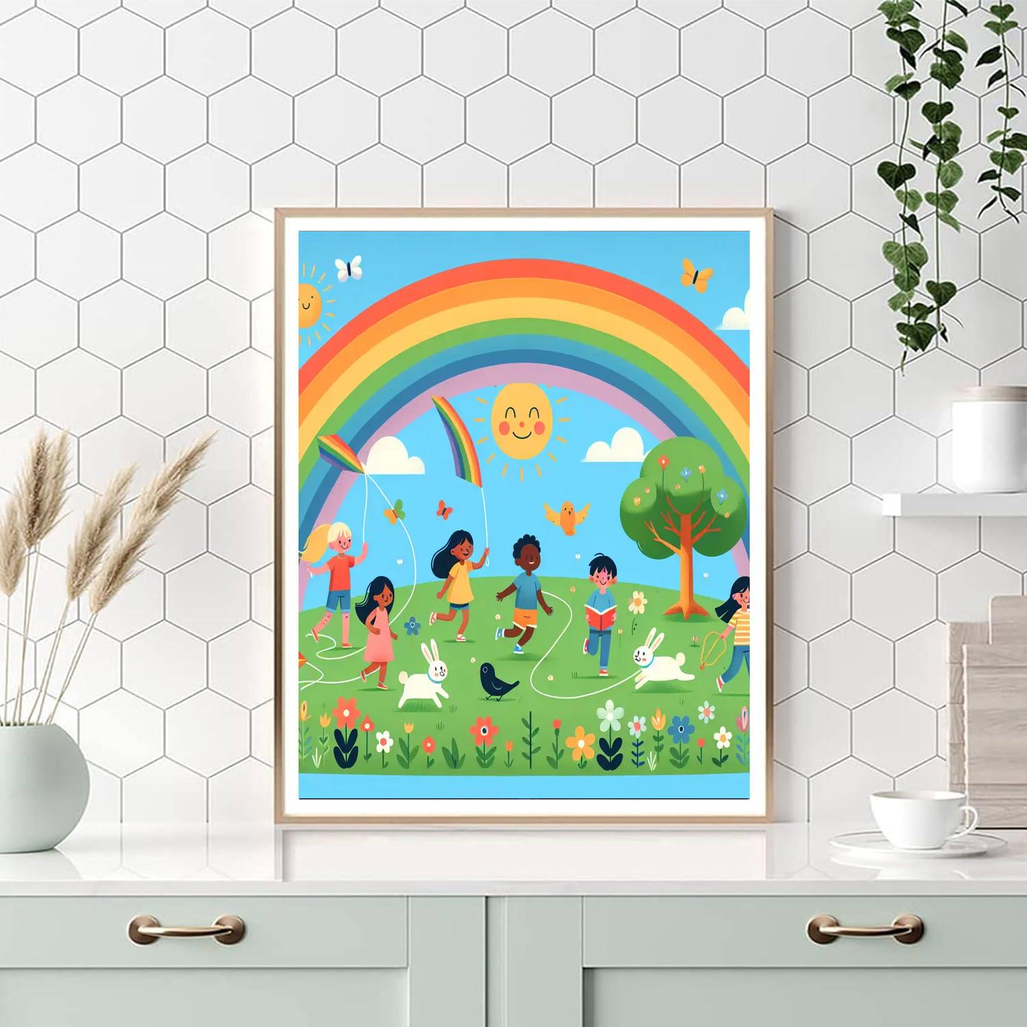 Radiant Rainbow Revelry Painting Number Kit