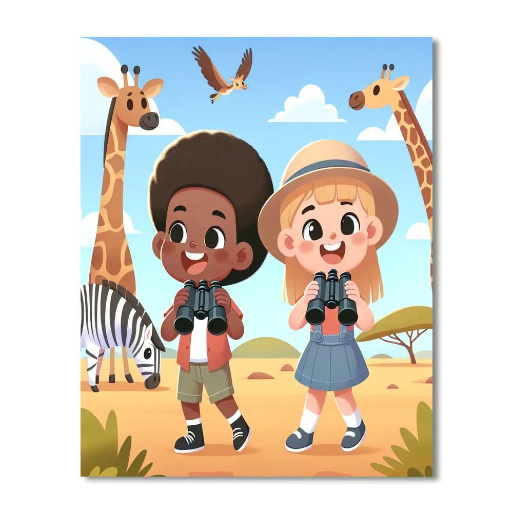 Sunlit Safari Adventure Numbered Painting Kits