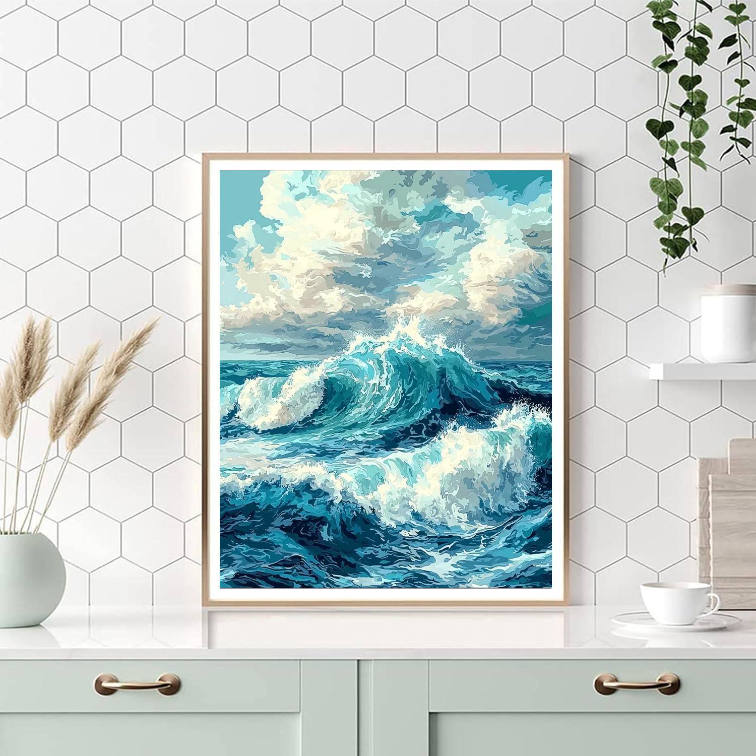 Michelangelo Inspired Oceanic Majesty  DIY Paint By Numbers