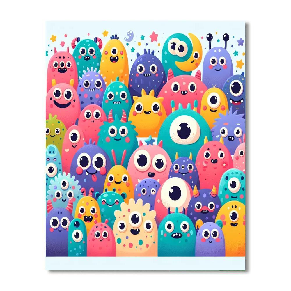 Monster Mania Paint By Numbers Art