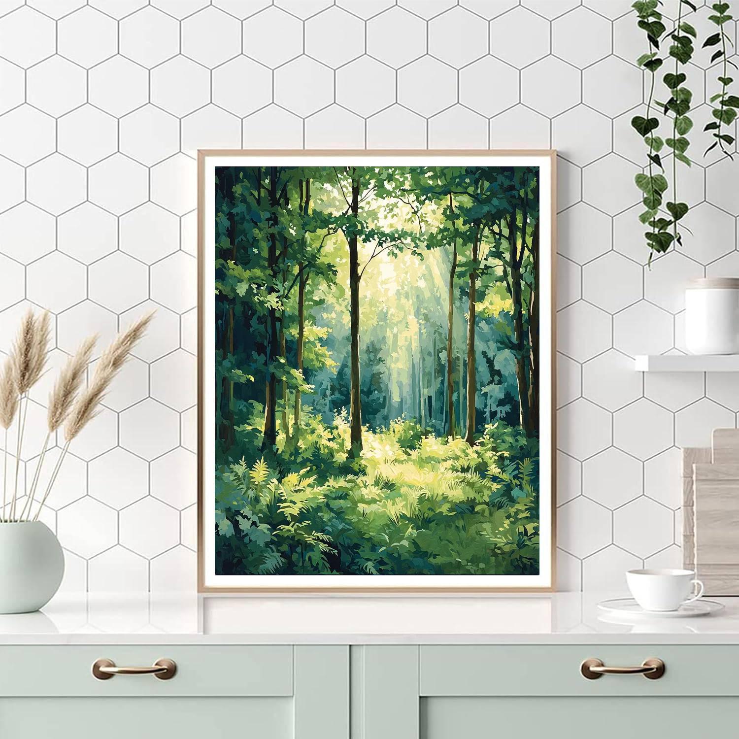 Paul Cézanne Inspired Harmonious Forest Reflections  Paint By Numbers Kits