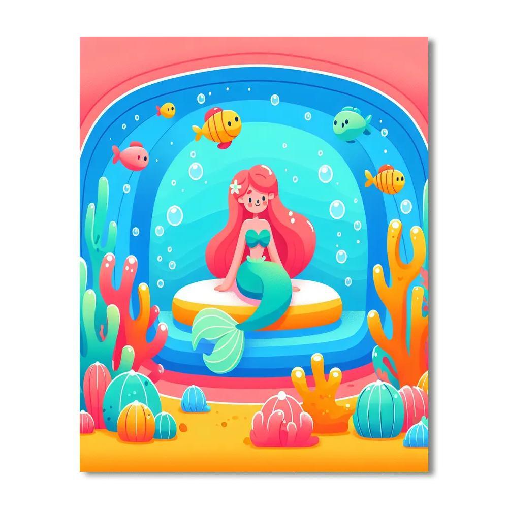 Mystical Mermaid's Cove Number Painting