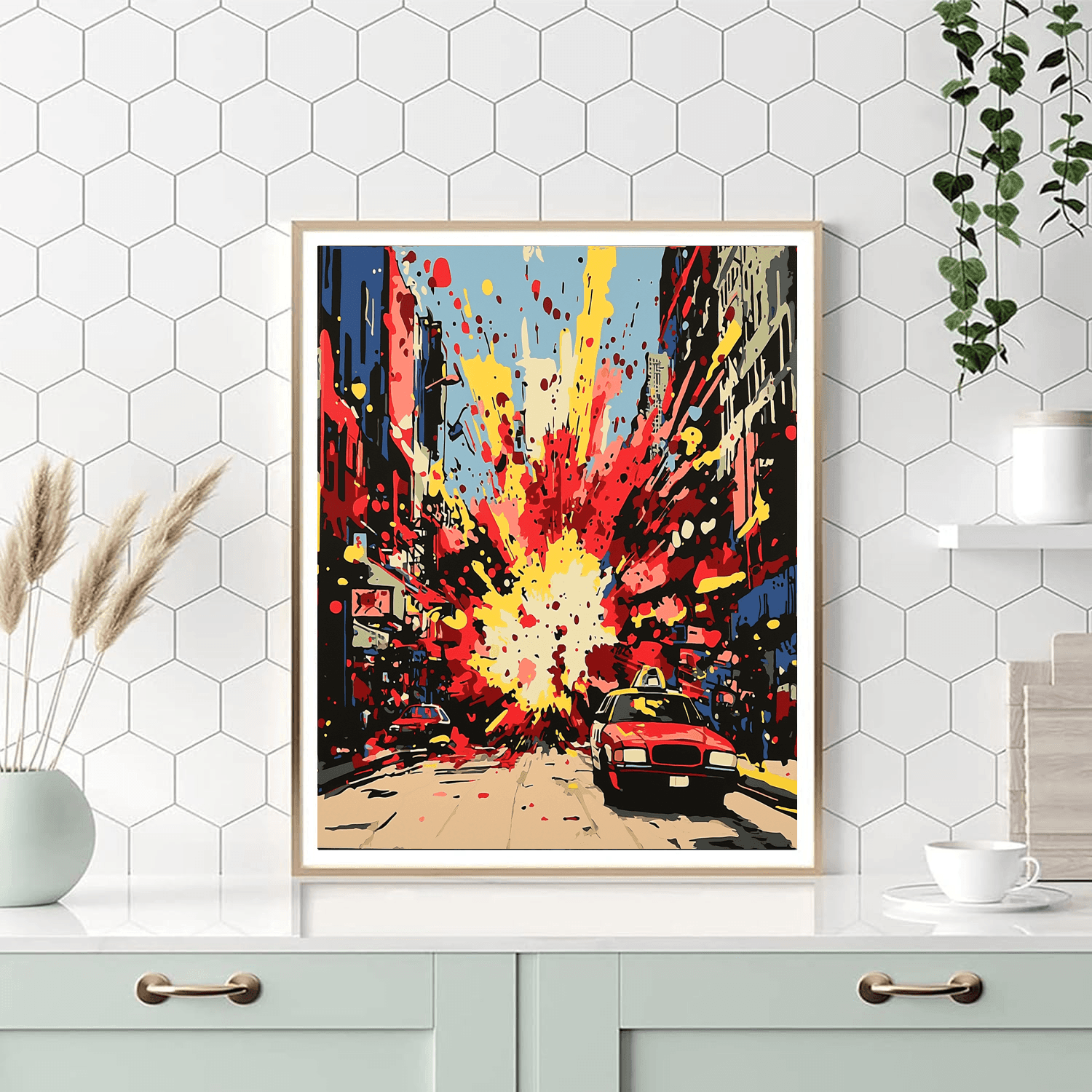 Warhol Inspired Pop Art Urban Explosion - DIY Painting By Numbers Kit