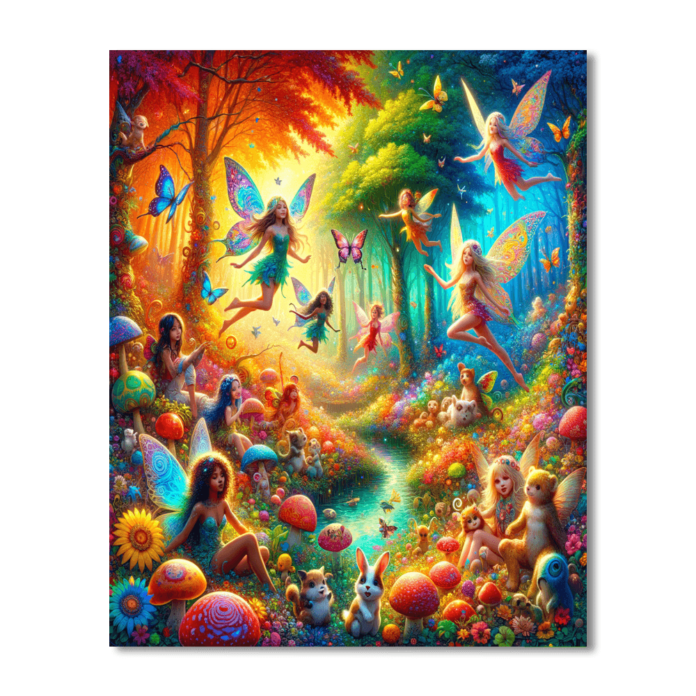 Charming Fairy Tale Woods DIY Paint By Numbers