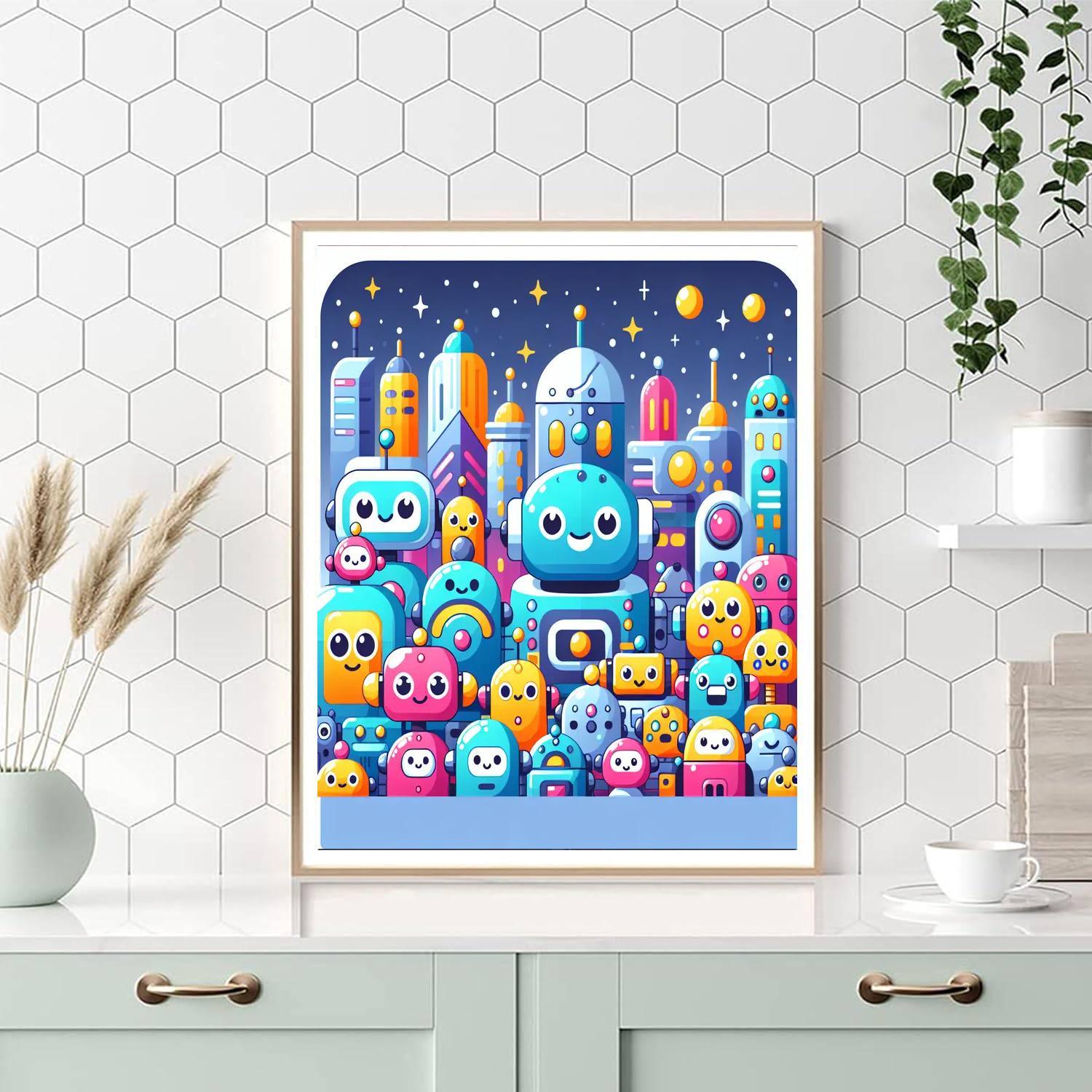 Robot Invasion Paint By Color