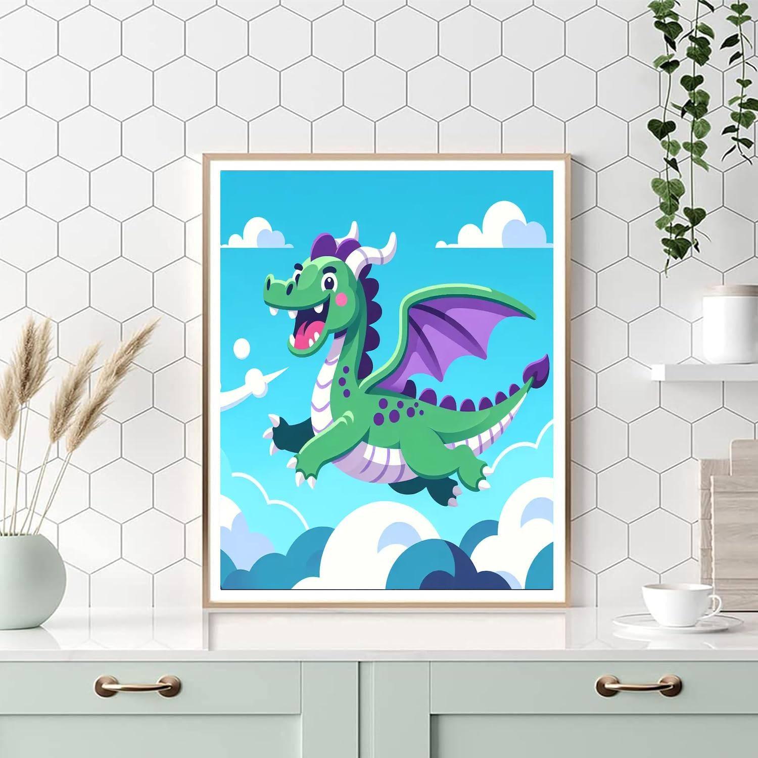 Cheerful Dragon Paint By Numbers Kits