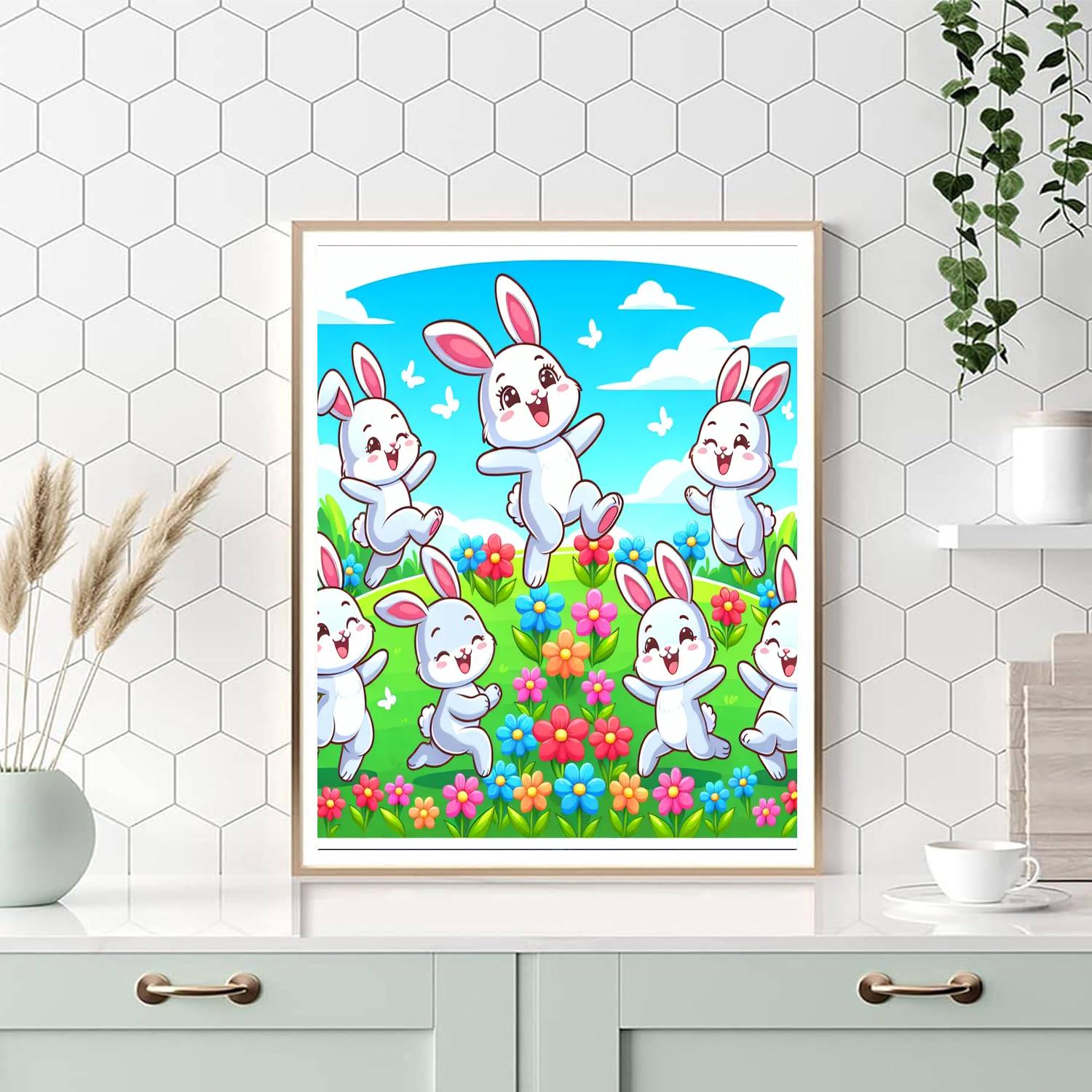Dancing Bunnies Paint By Numbers