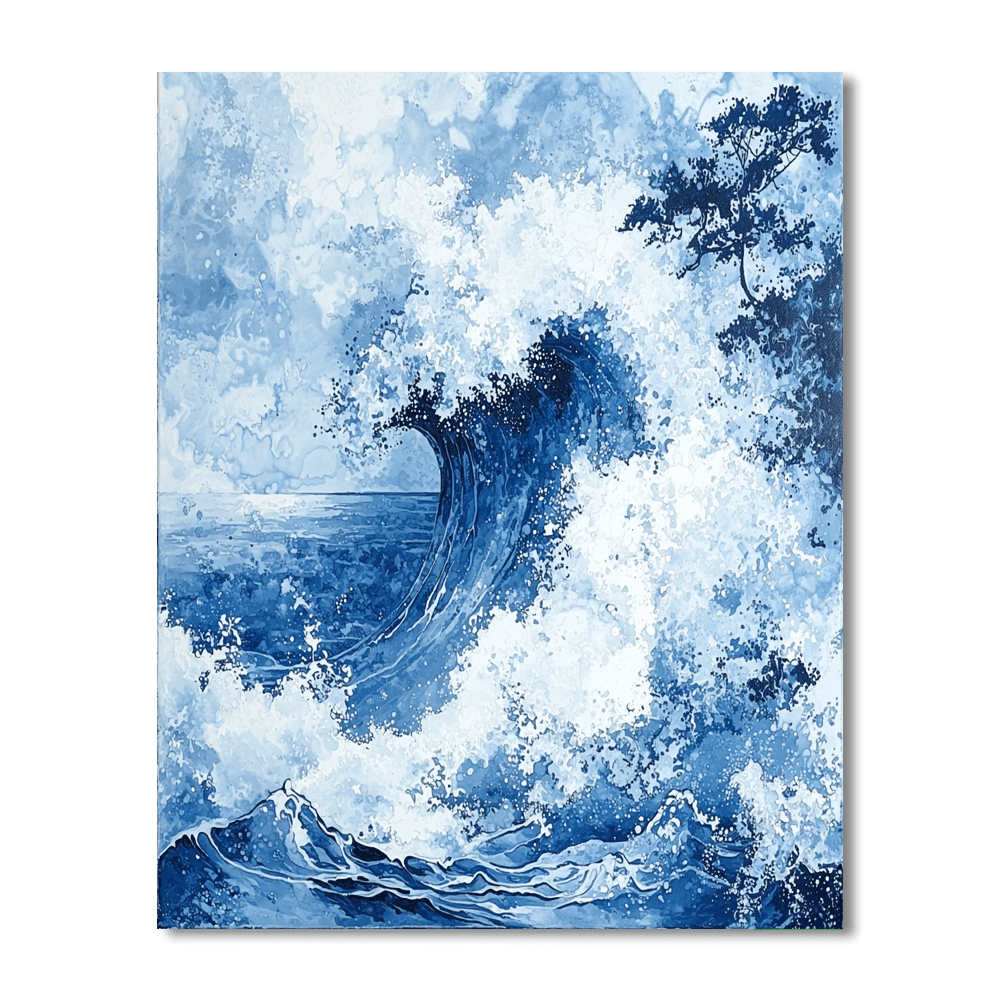Hokusai Inspired Timeless Ocean Waves  Paint By Number
