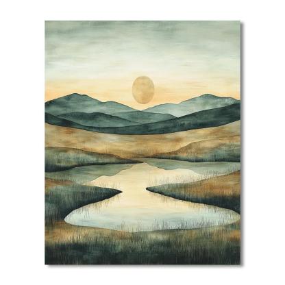 Nandalal Bose Inspired Serenity In Silence  Painting Number Kit
