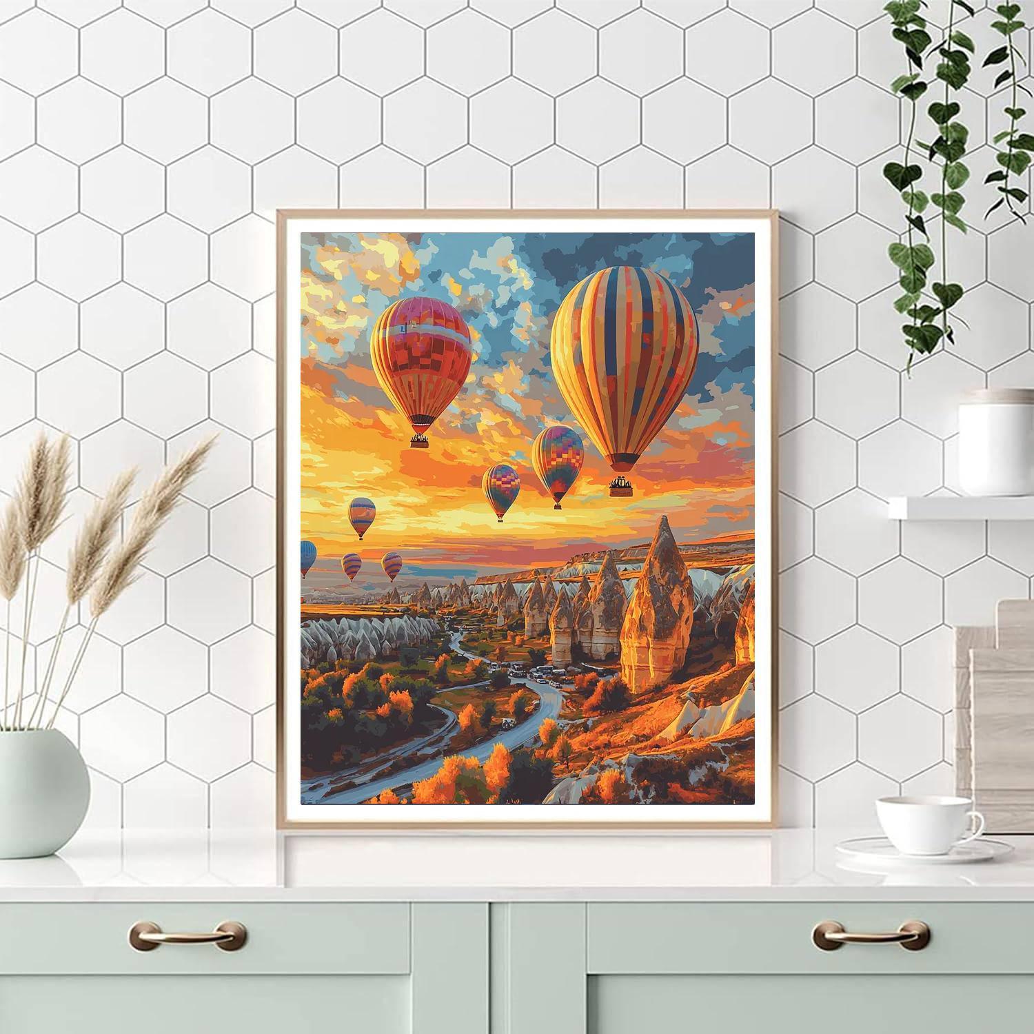 Cappadocia Hot Air Balloon Ride - Turkey Numbered Painting Kits