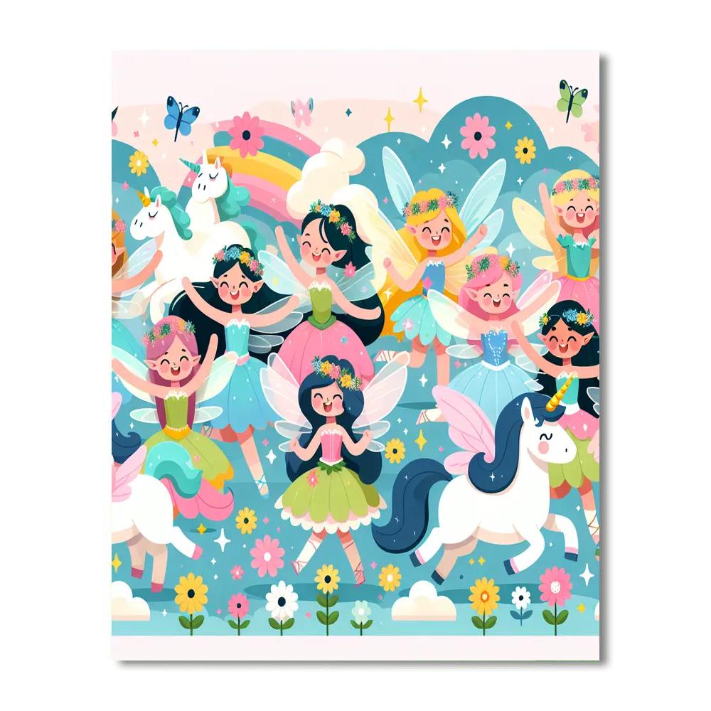 Funky Fairy Parade Number Painting