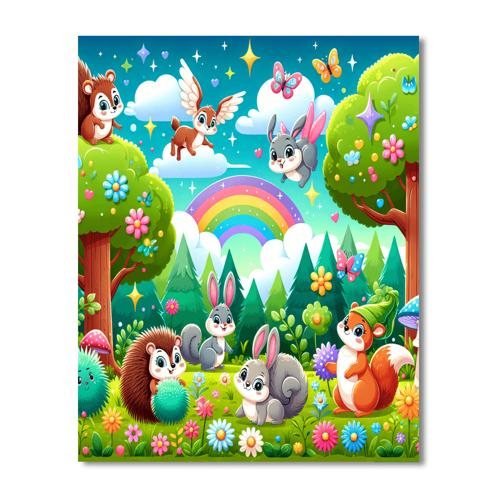 Wonderful Whimsical Woods Paint By Numbers