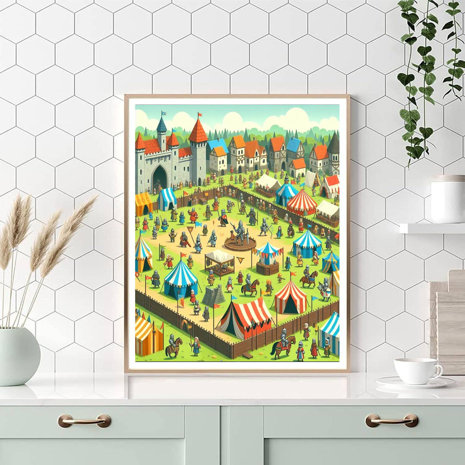 Majestic Medieval Festival Numbered Painting Kits