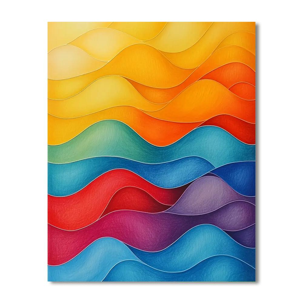 Michelangelo Inspired Prismatic Flow  Paint By Numbers