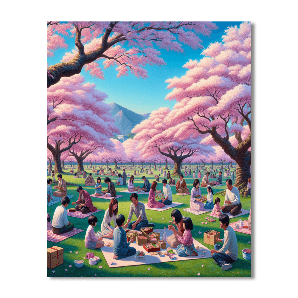 The Cherry Blossom Festival - Japan Paint By Color