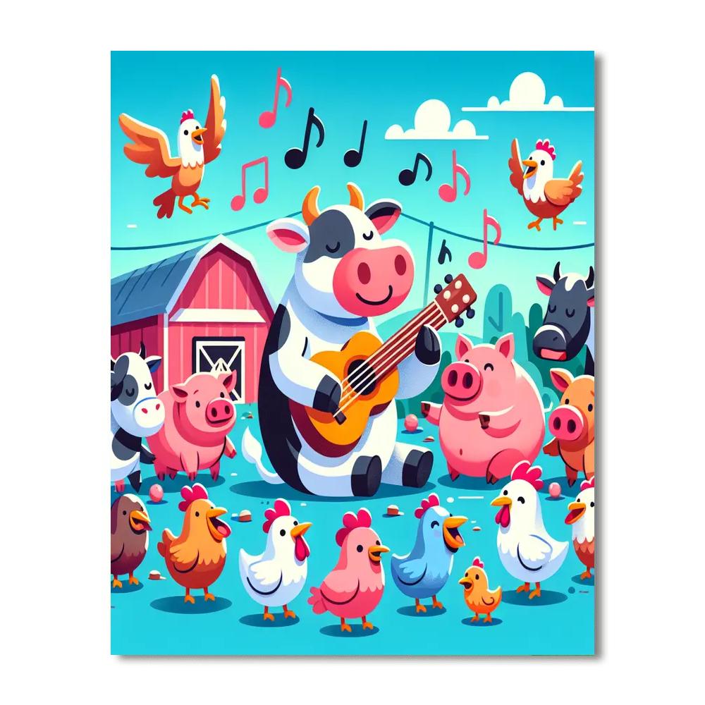 Fiesta On The Farm Painting By Numbers Kit