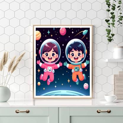Fantastic Space Journey Paint By Numbers Art