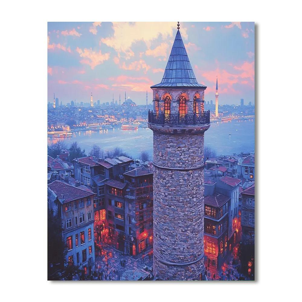 Galata Tower - Istanbul Numbered Painting Kits