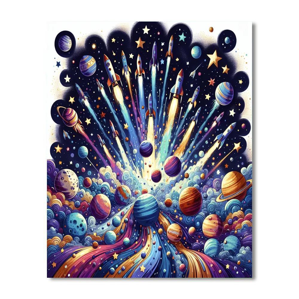 Cosmic Space Journey Paint By Numbers Kits
