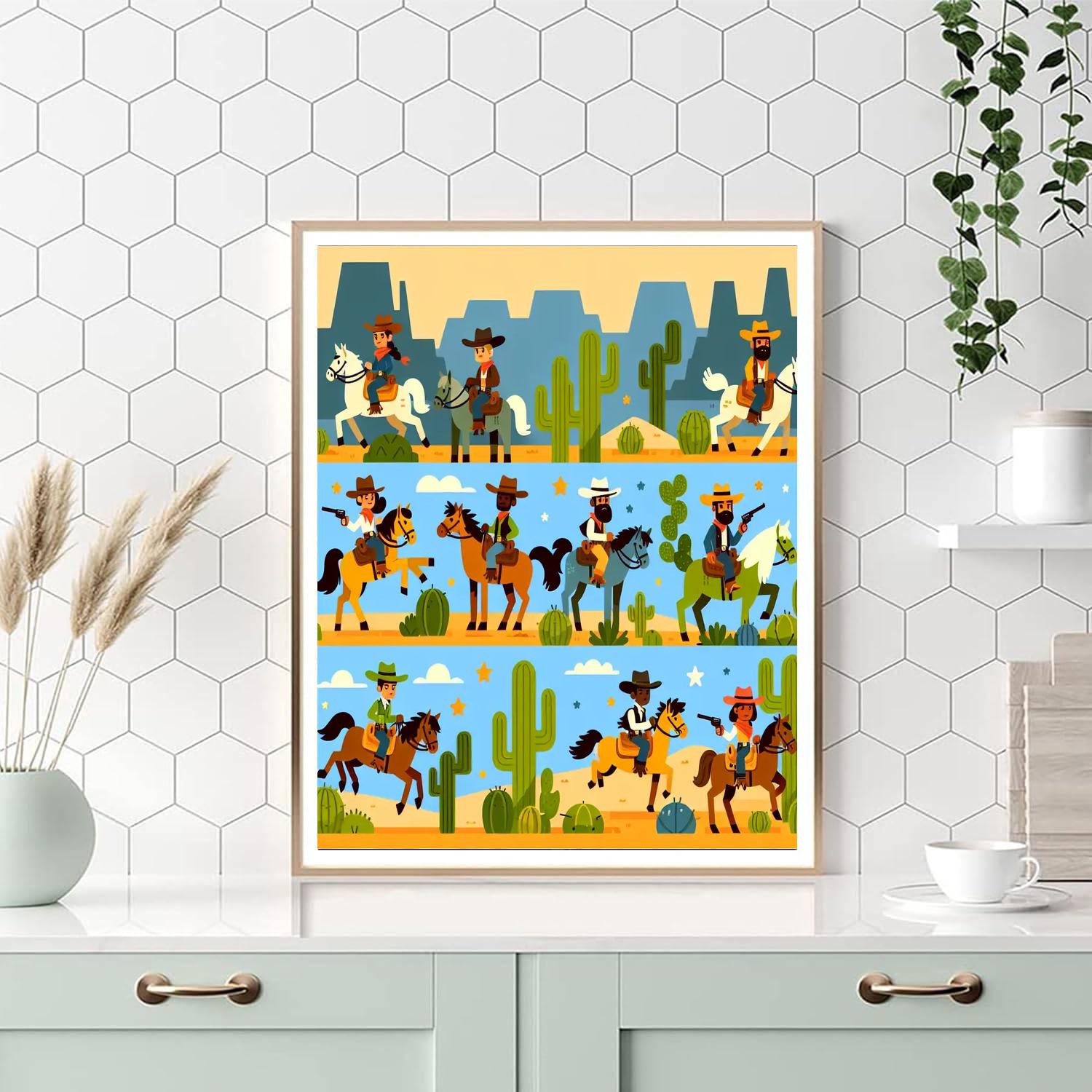 Amazing Wild West Adventure Painting By Numbers Kit