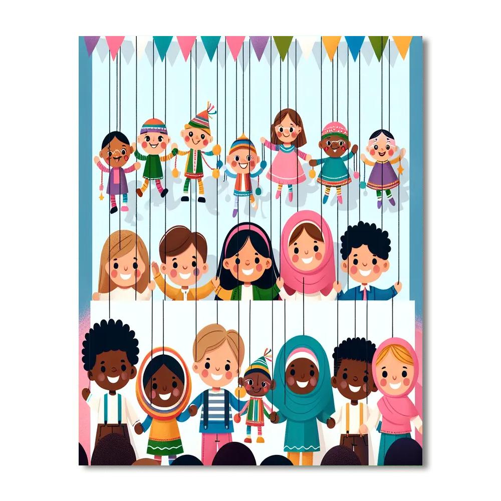 Petite Puppet Parade Paint By Color