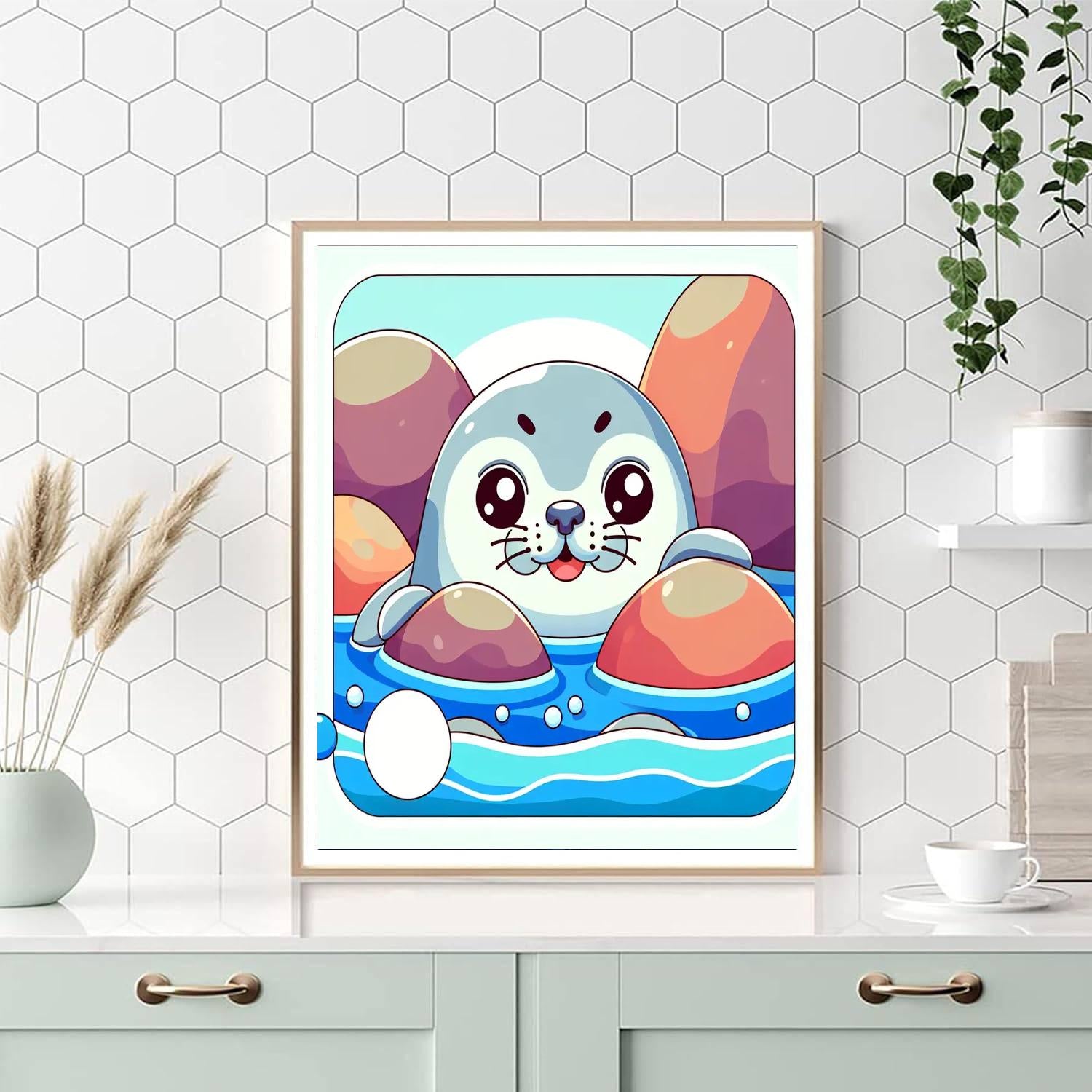 Curious Seal Paint By Numbers Kits