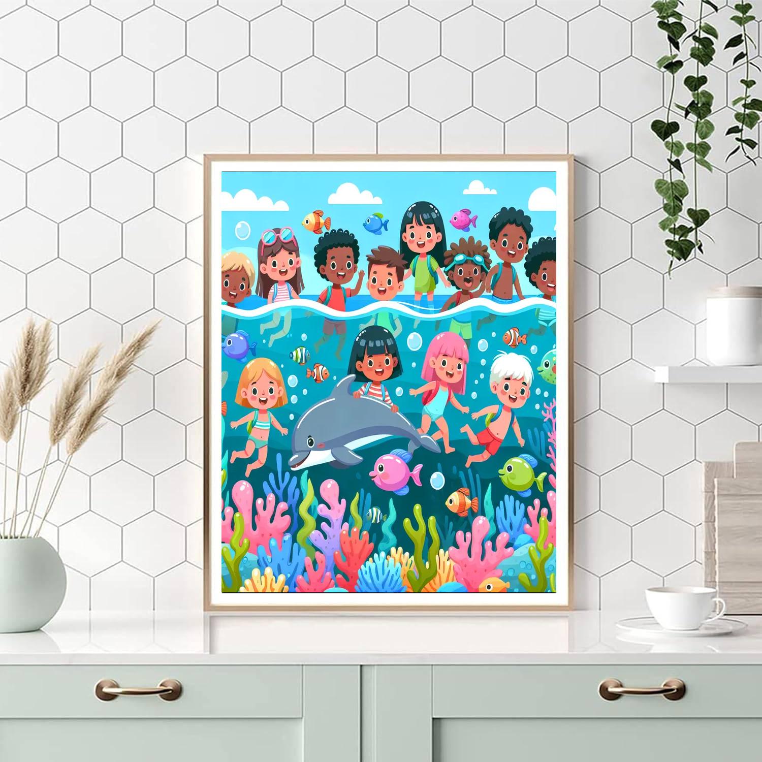 Adventurous Undersea Quest Number Painting