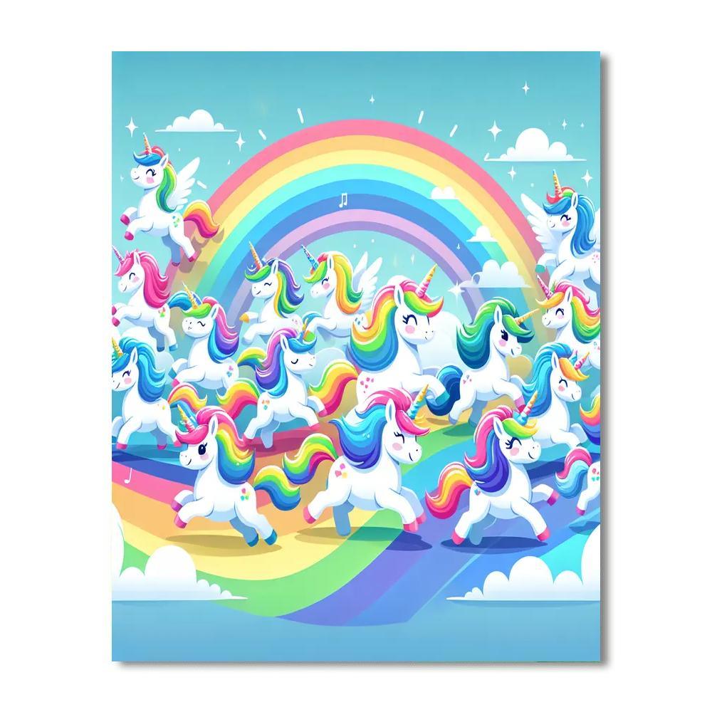 Magical Unicorn Parade Paint By Numbers