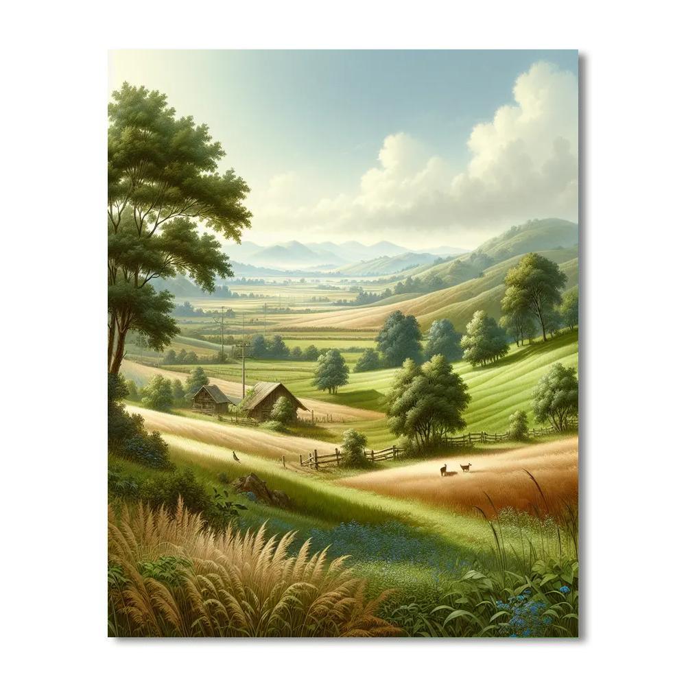 Serene Pastoral Daydream Paint By Number