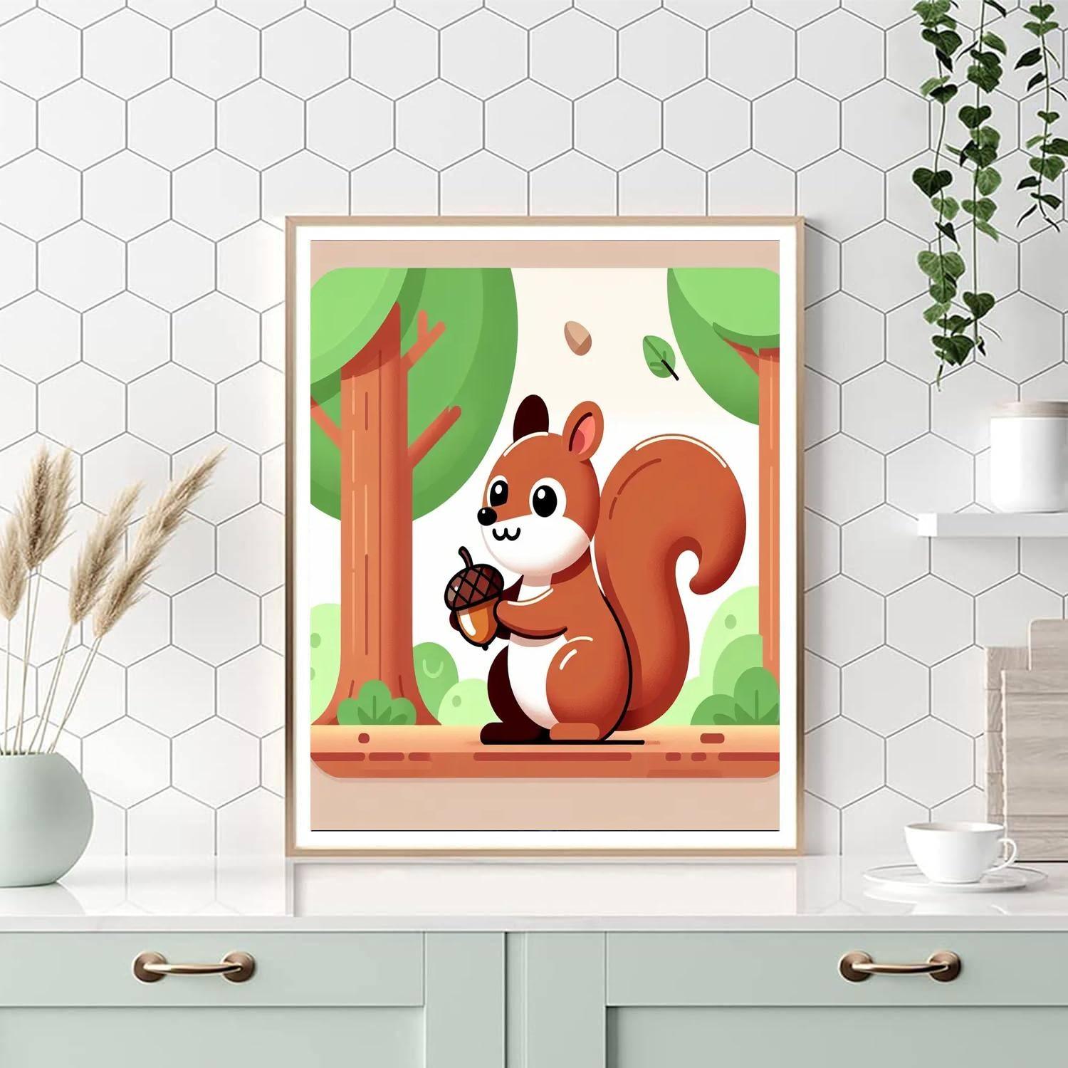 Squirrel's Acorn Adventure Paint By Number