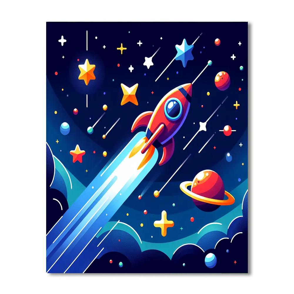 Mystical Space Adventure Painting By Numbers Kit