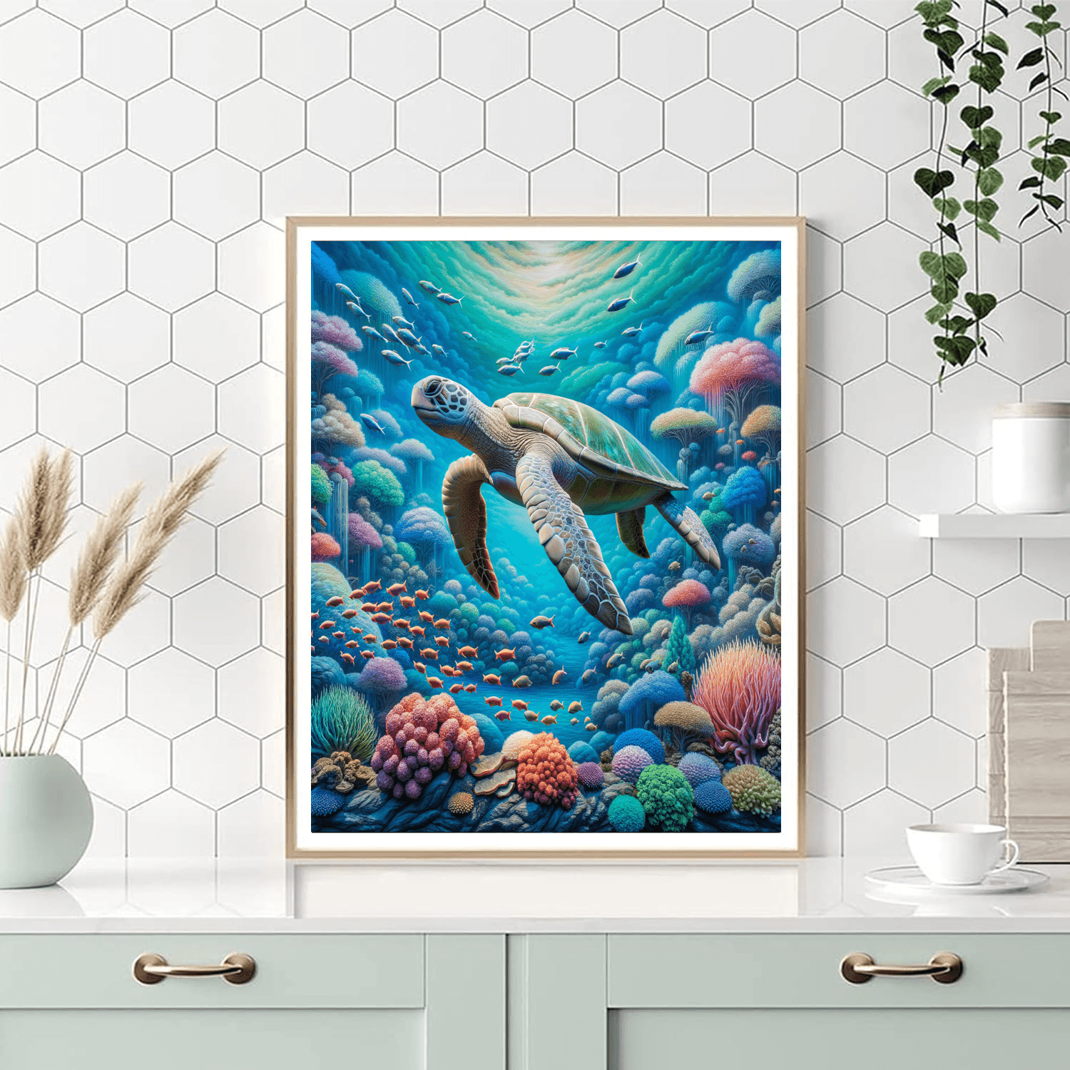 Sea Turtle Odyssey Paint By Numbers Art