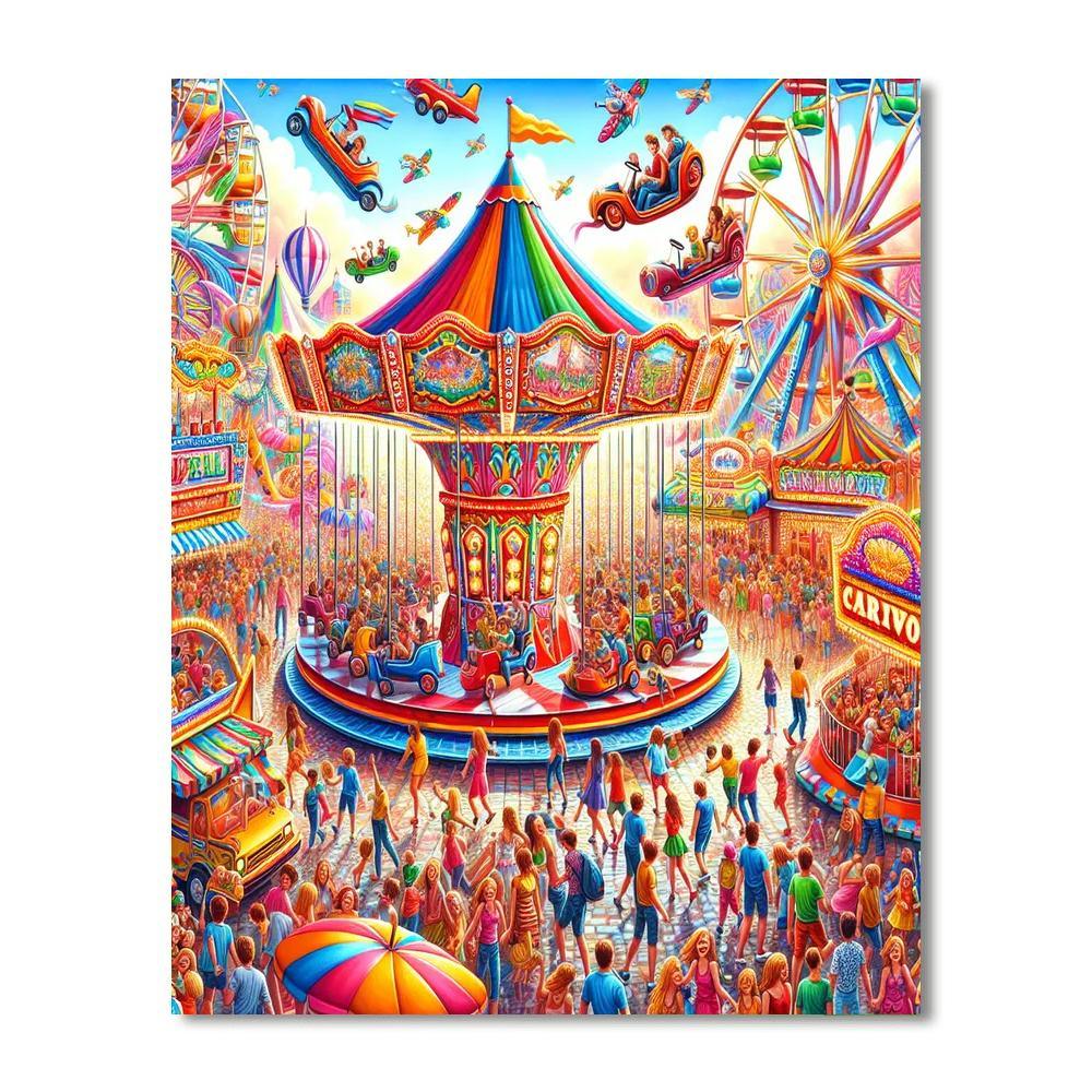 Lively Summer Carnival Numbered Painting Kits