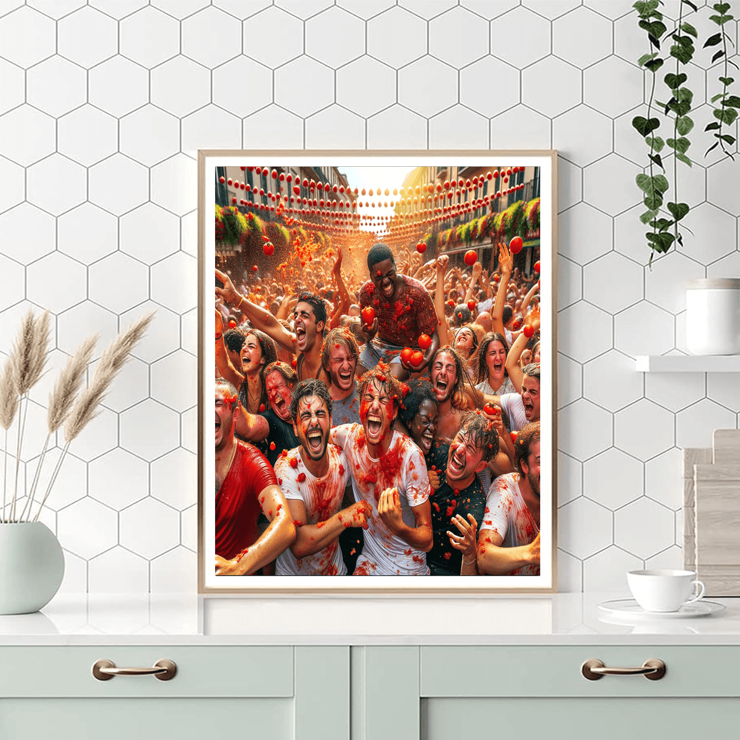 La Tomatina Painting Number Kit