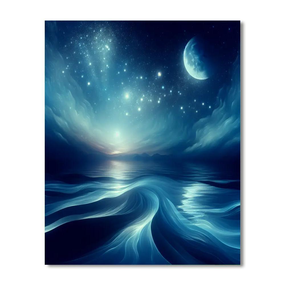 Celestial Dreams Of The Sea Painting Number Kit