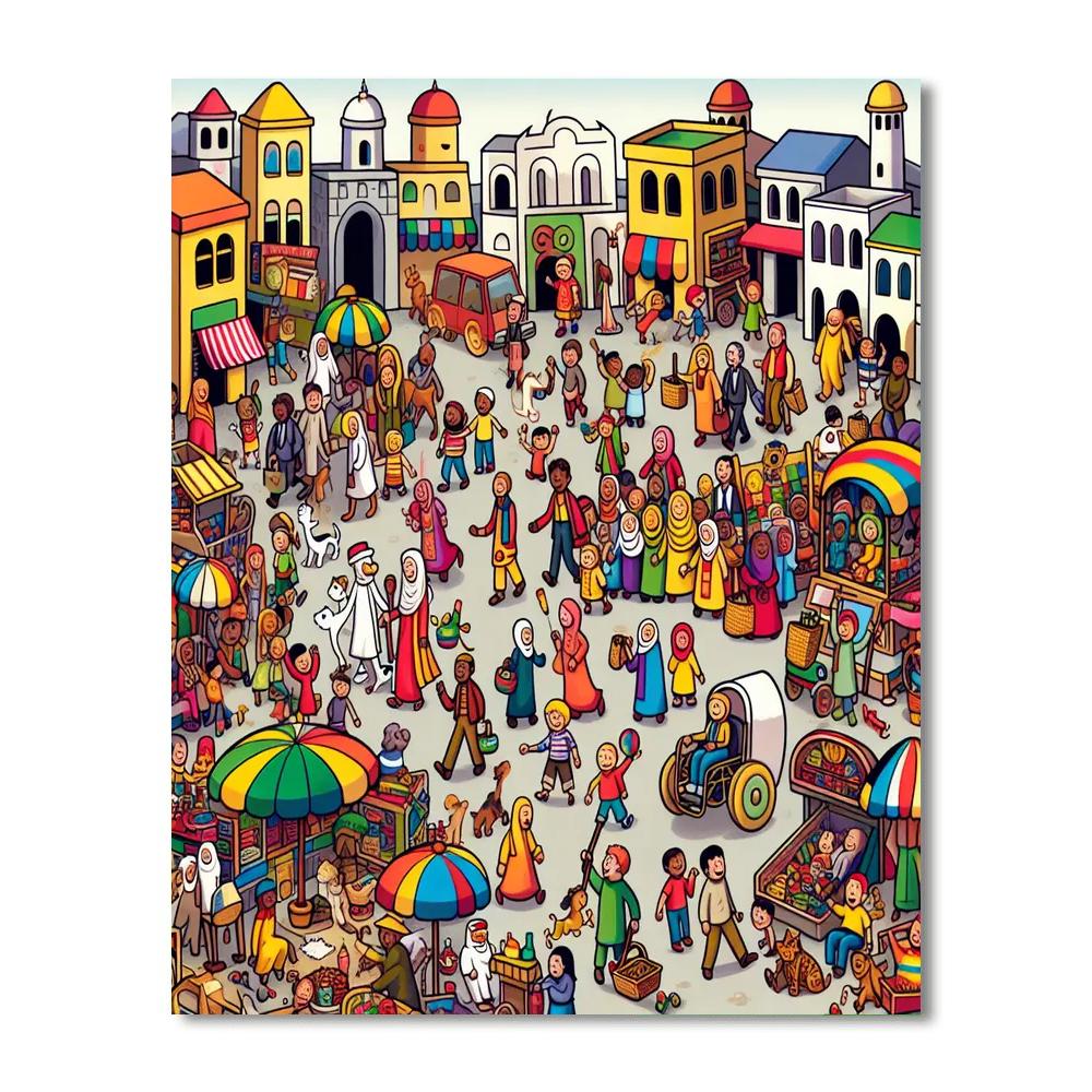 Busy Town Adventure Paint By Numbers