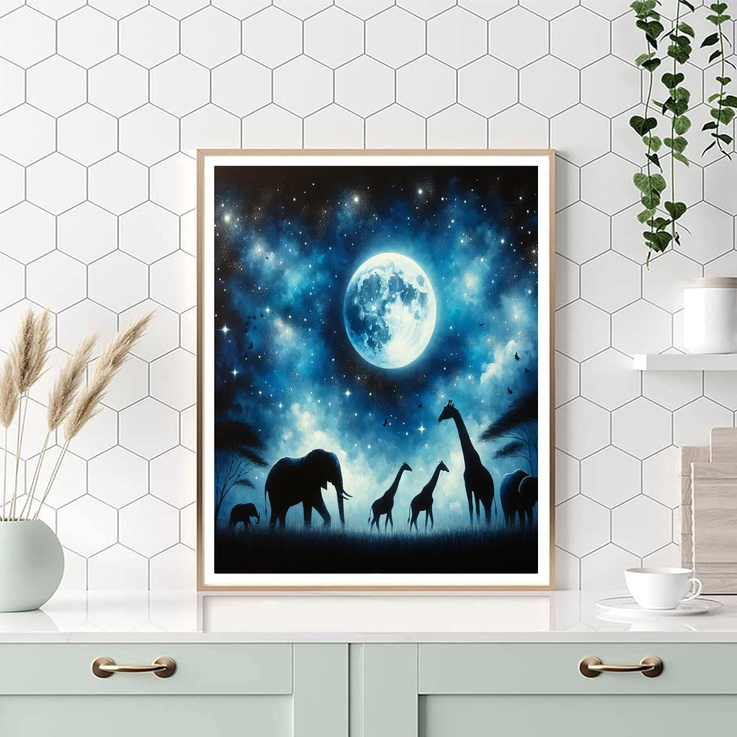 Midnight Safari Adventure Painting By Numbers Kit