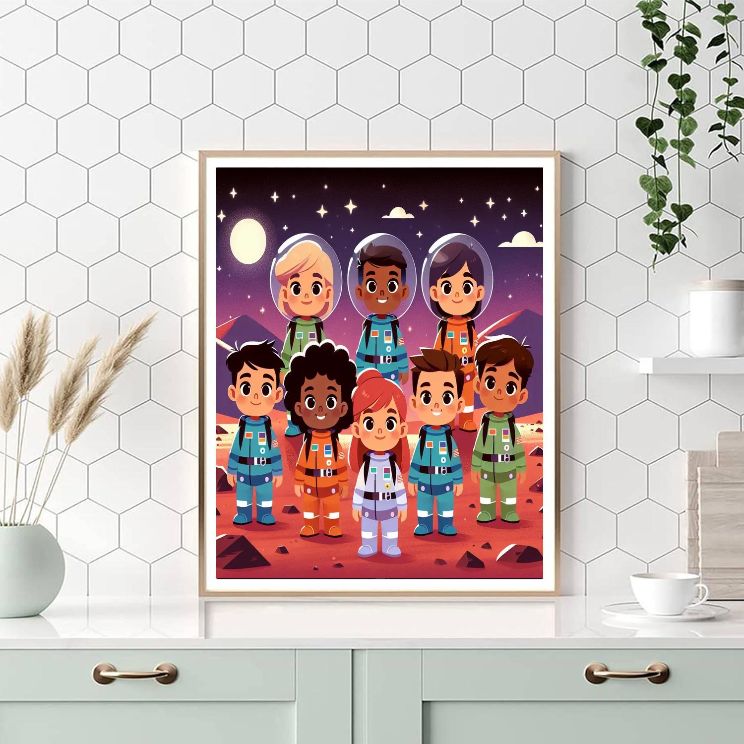 Merry Mars Mission Number Painting