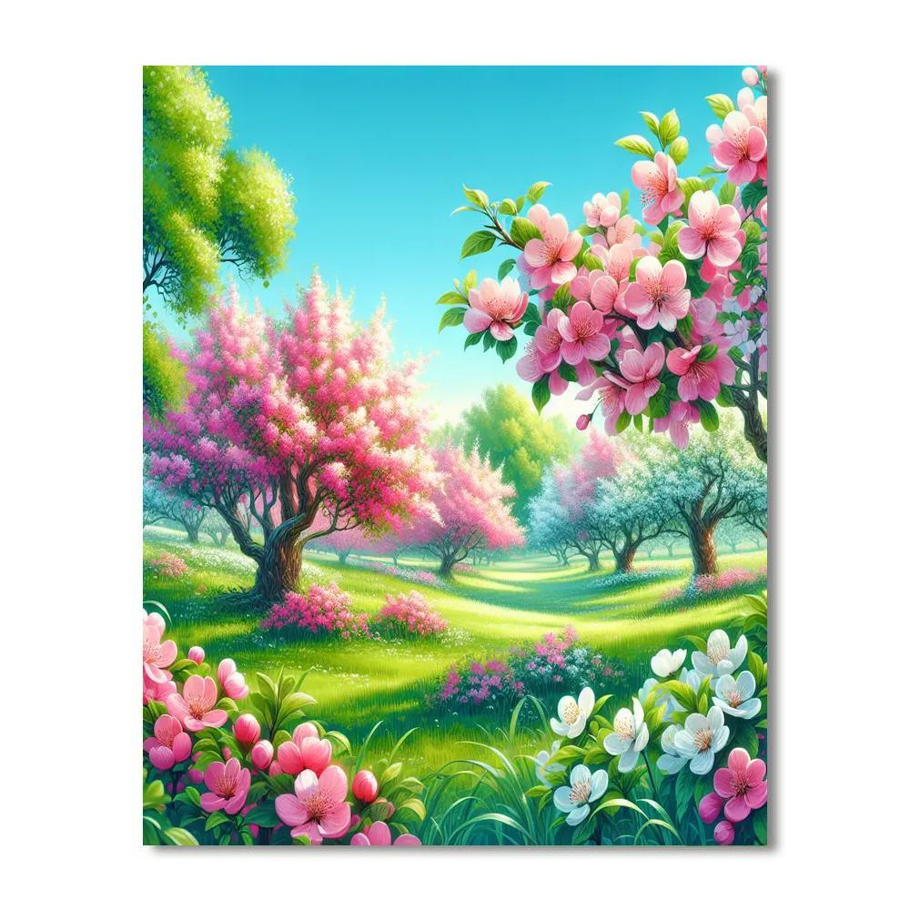 Dreamy Blossom Orchard Numbered Painting Kits