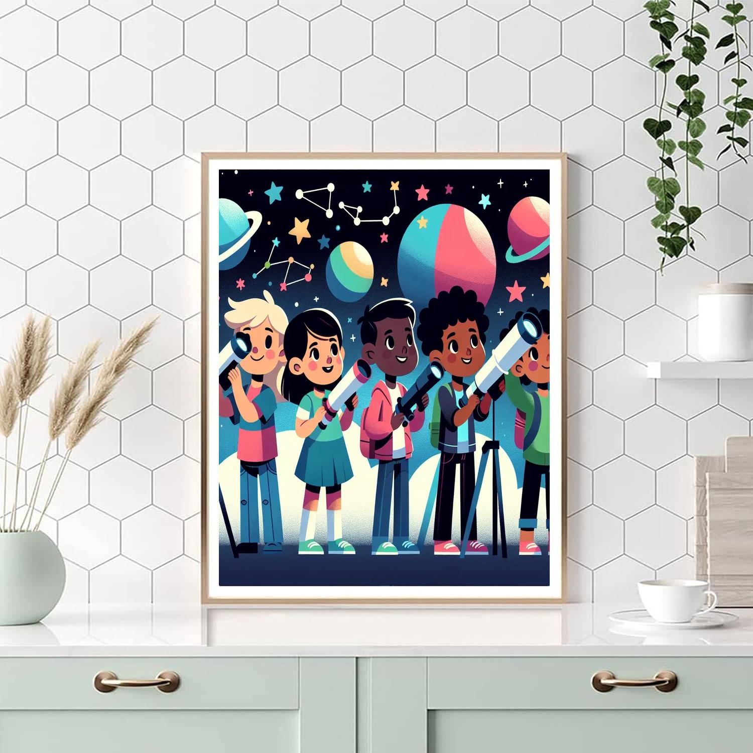Starlit Astronomy Adventure Paint By Numbers