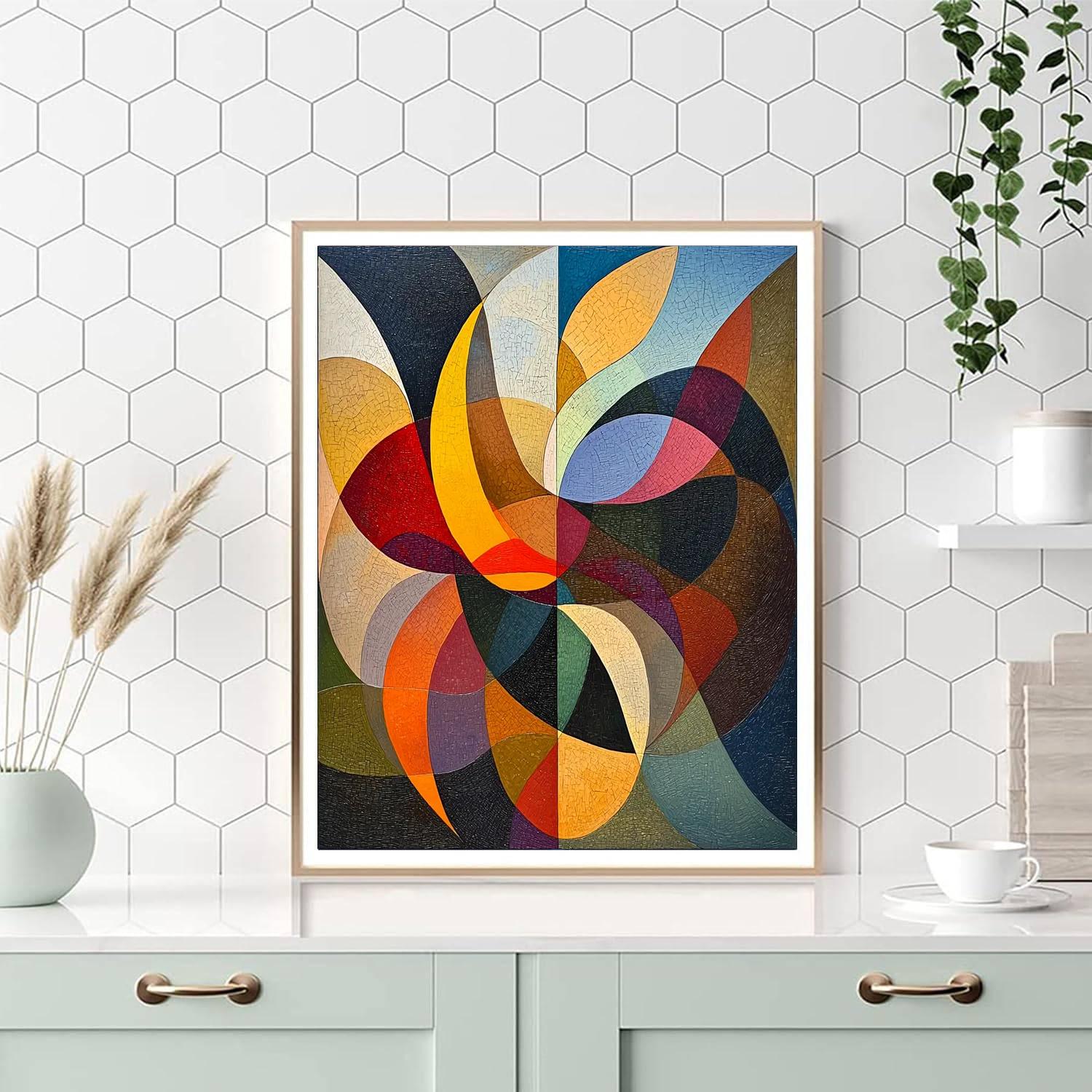 Paul Klee Inspired Rhythmic Flow  Paint By Number