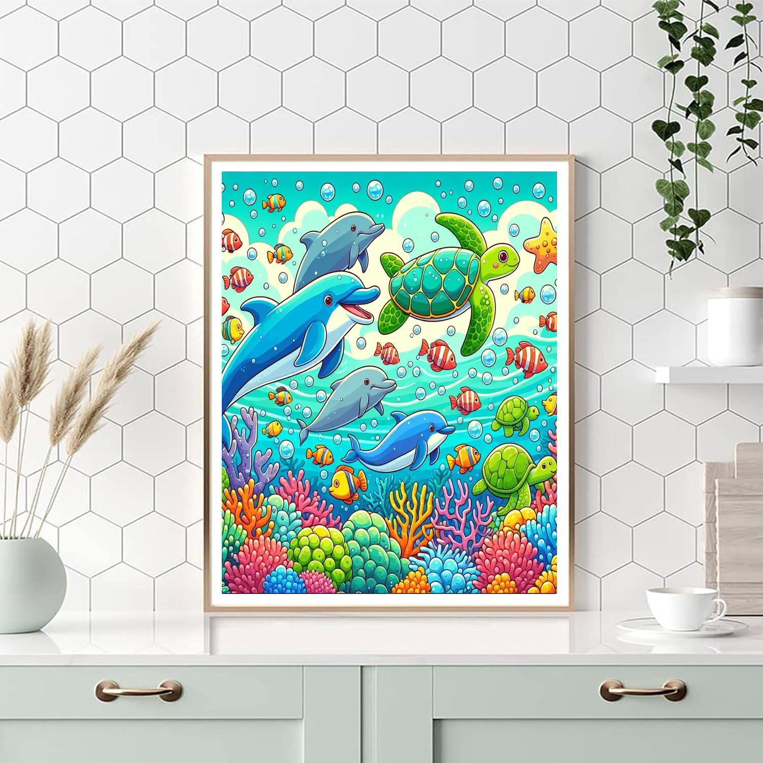 Joyful Ocean Safari Numbered Painting Kits