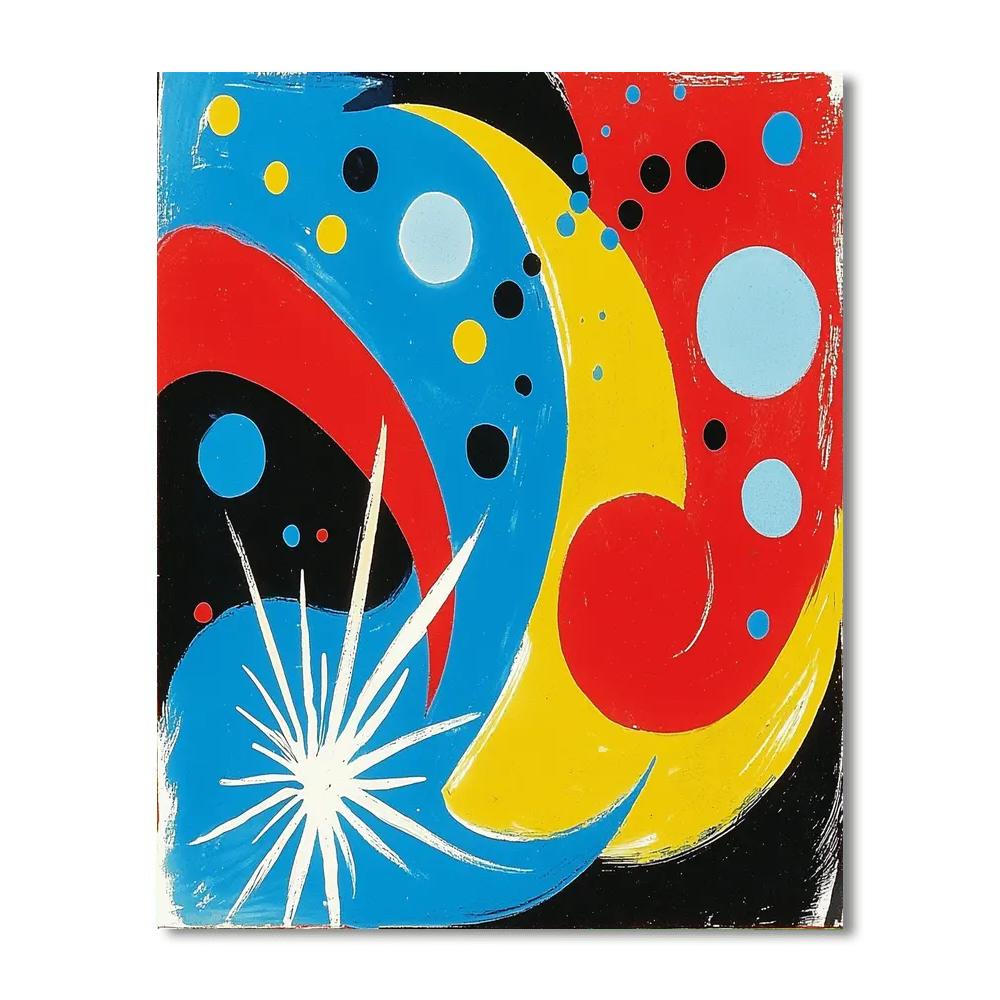 Joan Miró Inspired Fanciful Forms  Painting By Numbers Kit