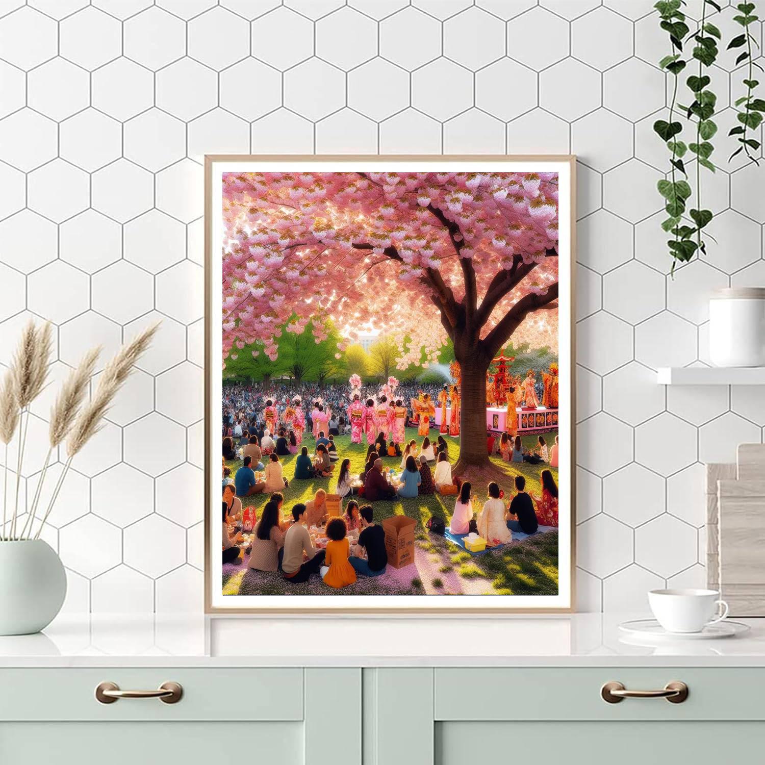 The Cherry Blossom Festival - Usa Paint By Number