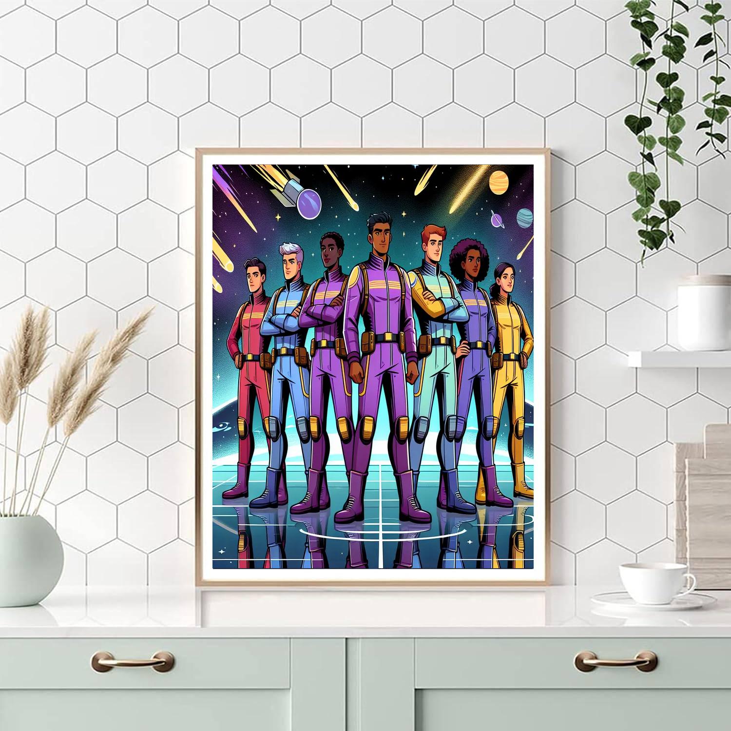 Space Hero's Mission Numbered Painting Kits